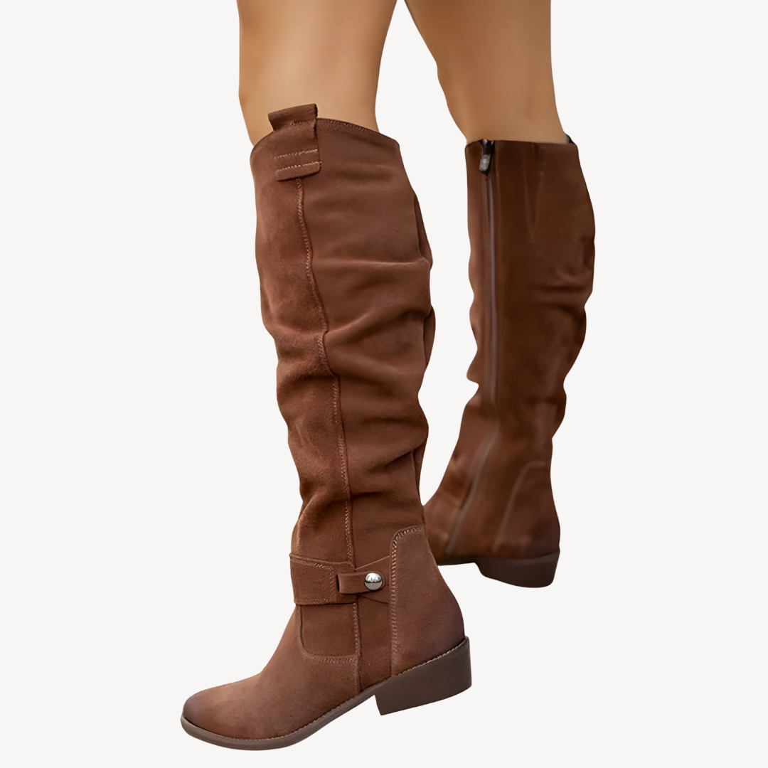Comfortable Tall Faux Leather Women's Boots