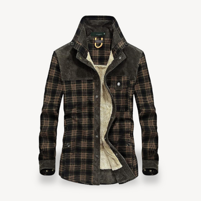 Warm Checked Flannel Coated Jacket