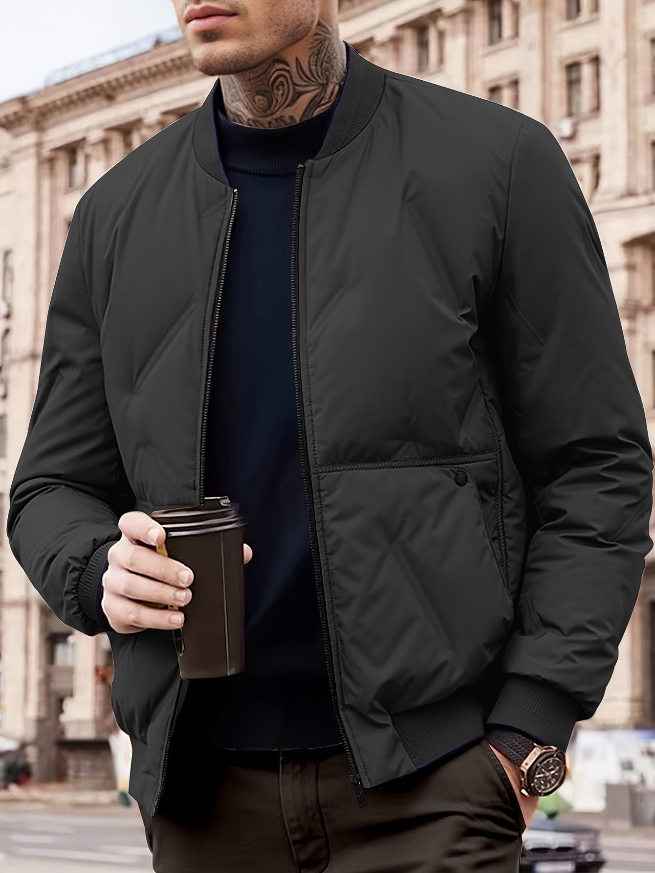 Insulated Water Resistant Mens Puffer Coat - OutfitLondon