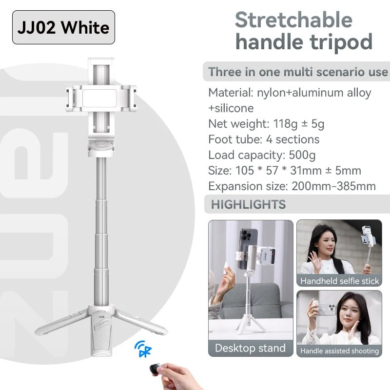 Compact Bluetooth Selfie Stick With 360 Rotation