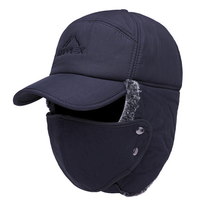 Mens Winter Cold Weather Snow Hat With Ear Flaps And Brim