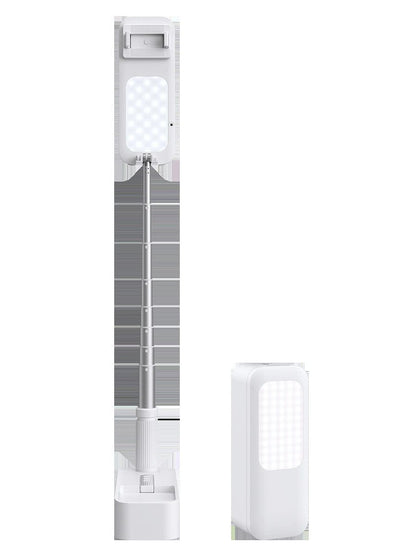 Portable Phone Holder Stand With Wireless Dimmable LED Selfie Fill Light Lamp For Live Video Fill Light Retractable Pho