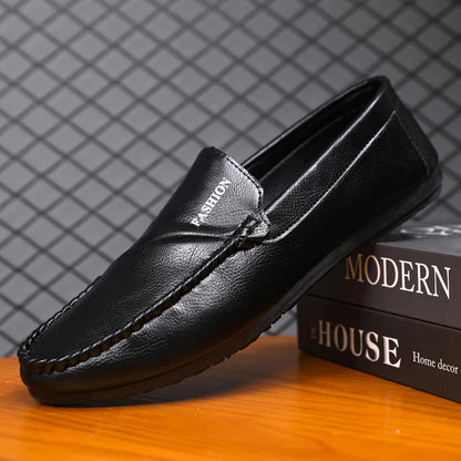 Men's Moccasins with Hand-Stitched Upper and Lightweight Comfort