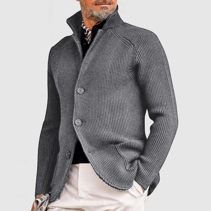 Stylish Mens Knit Coat with Pocket and Fleece Lining - OutfitLondon