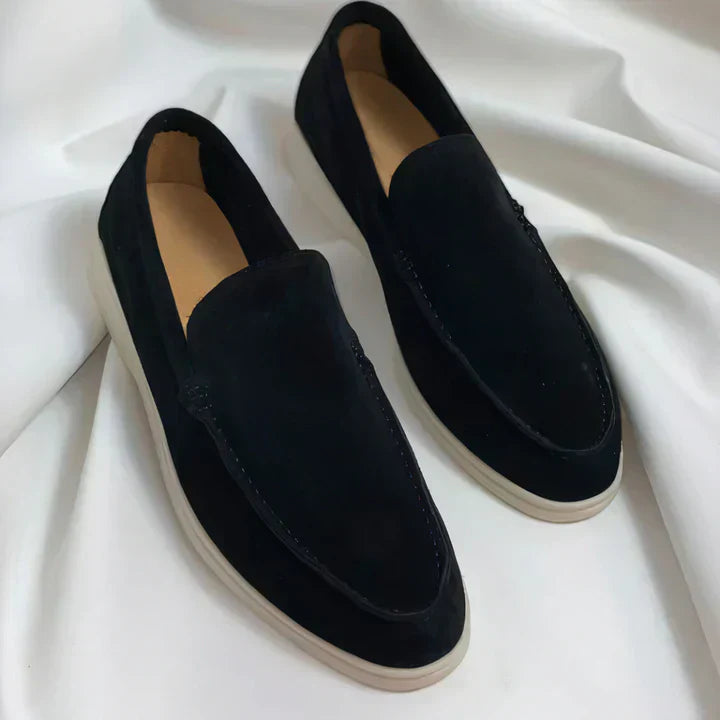 Classic Brown Leather Moccasin Slippers - OutfitLondon