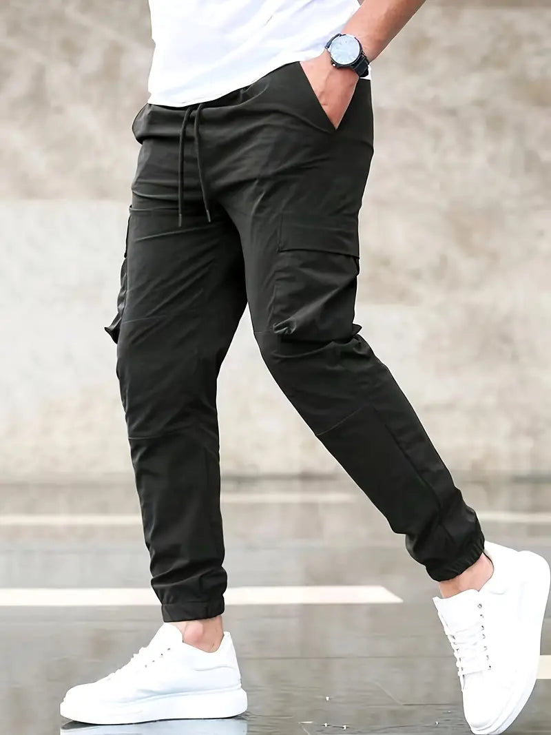 Men's Cargo Pants: Casual Elastic Waist Style