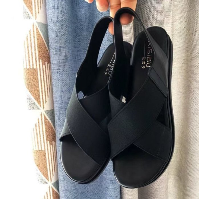 Elastic Flat Bunion Protective Wide Sandals