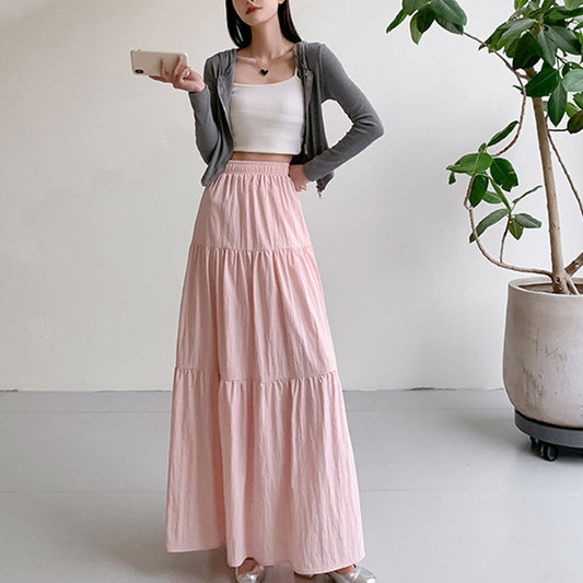 Women's Classic A-Line Cotton Maxi Skirt