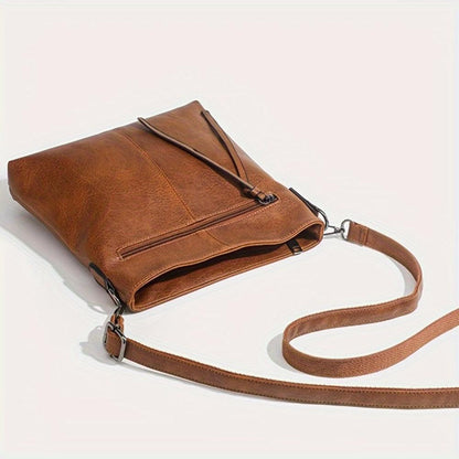 Chic Mini Crossbody Purse with Tassel and Silver Buckle