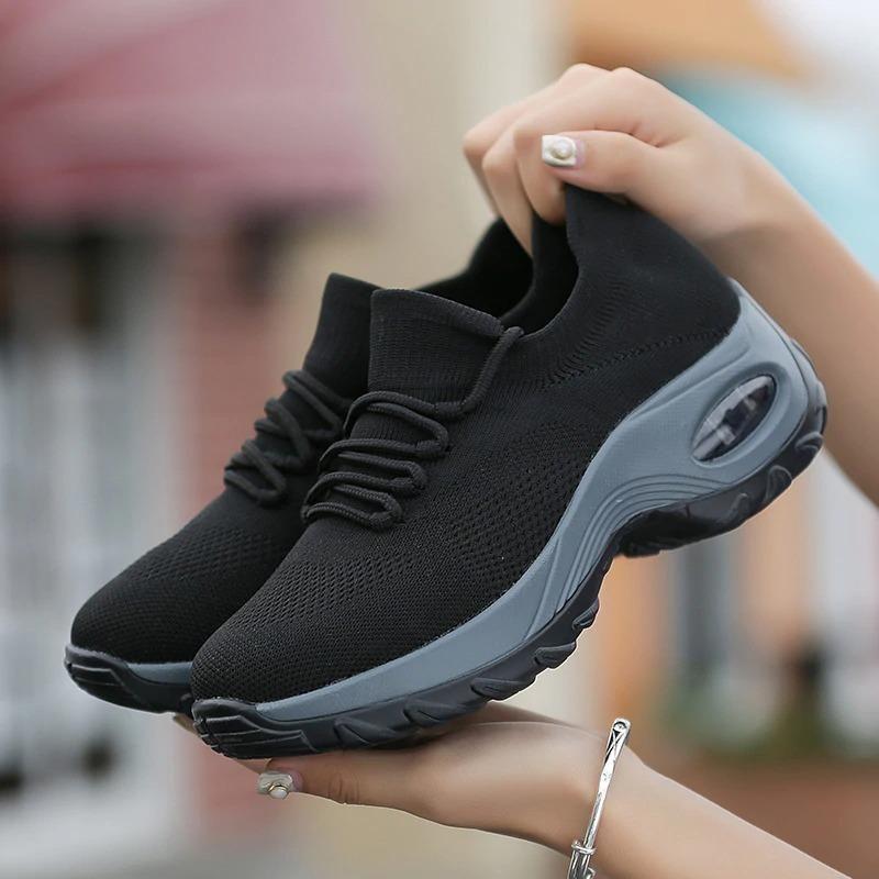 Lace Up Walking Running Shoes Platform Sneakers