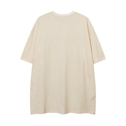 Women's Casual Cotton Short Sleeve T-Shirt with Letter Print