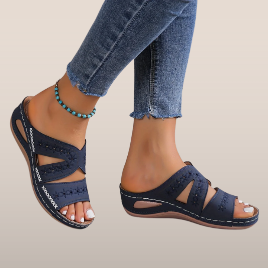 Comfortable Summer Open Toe Wedge Sandals - OutfitLondon