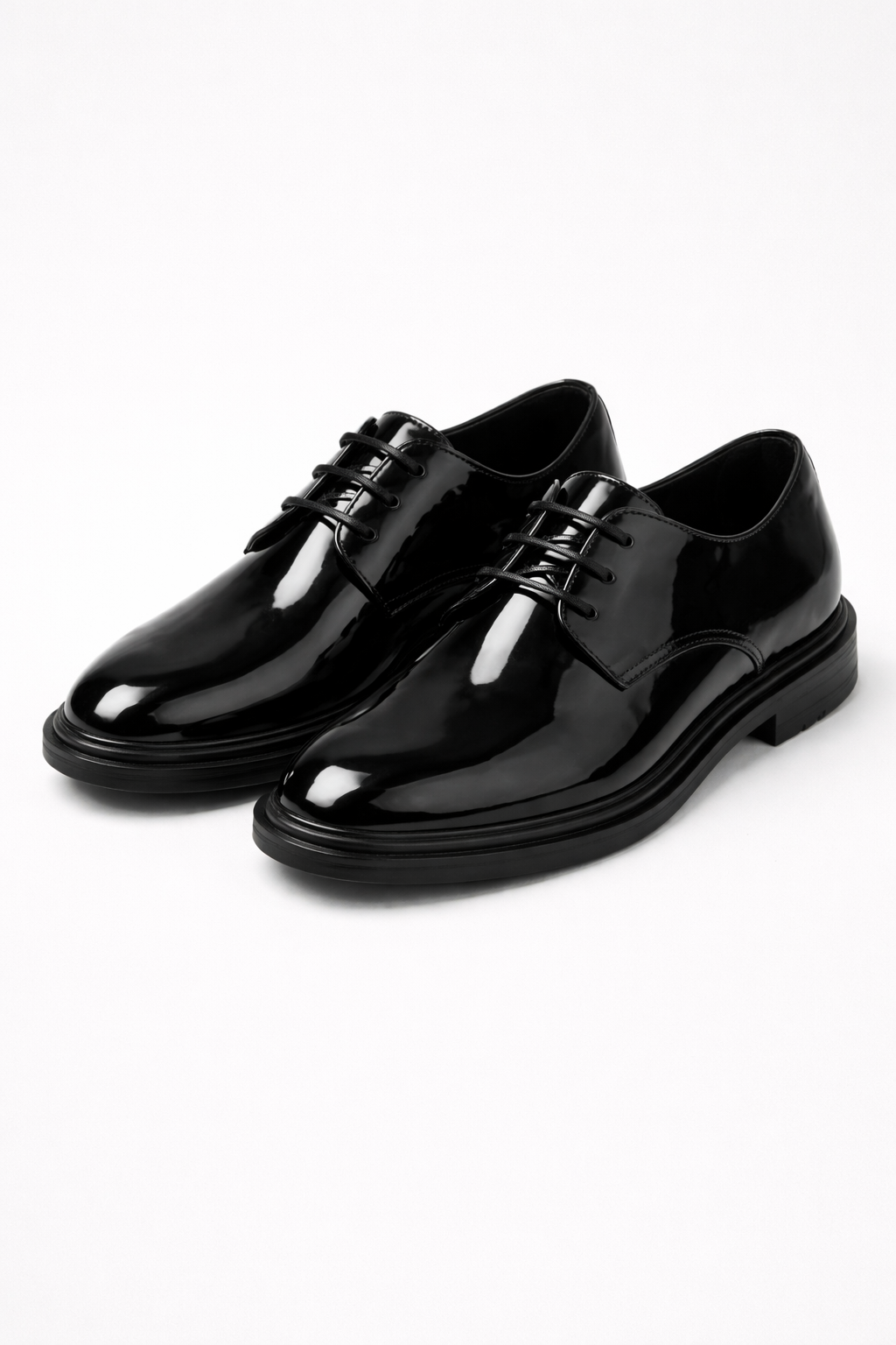 Men's Elegant Leather Lace-Up Derby Shoes