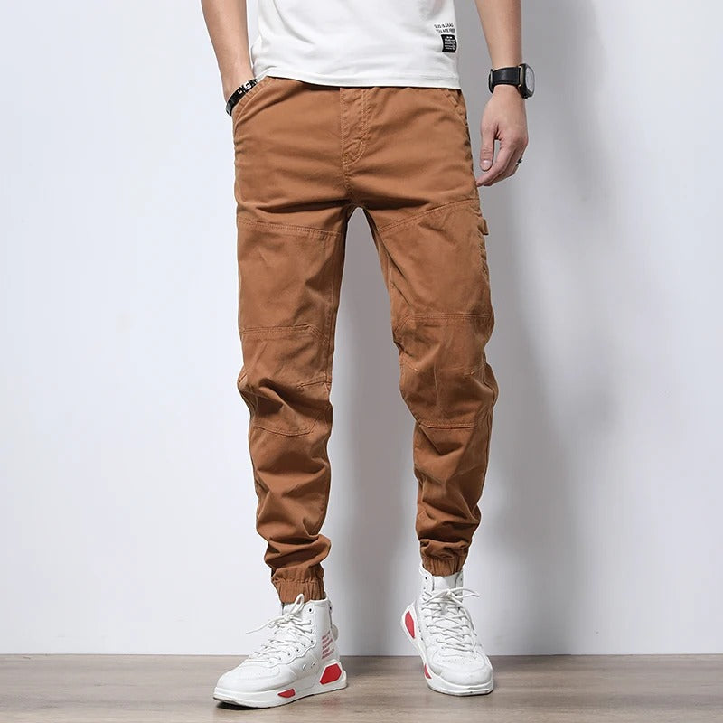 Men's Classic Cargo Jogger Pants with Zip Pockets - OutfitLondon