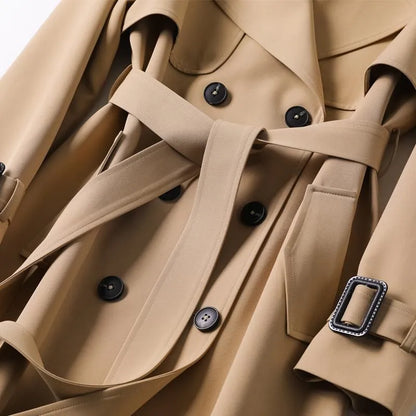 Luxury Women's Classic Wool Trench Coat