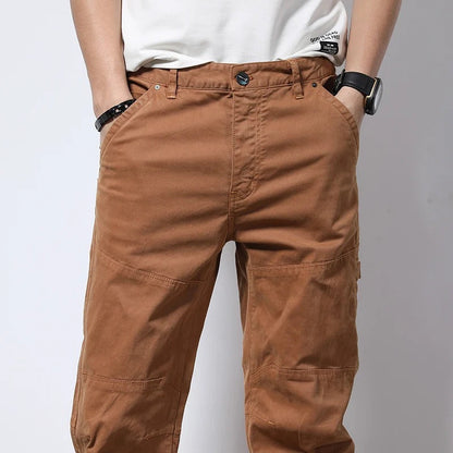 Men's Classic Cargo Jogger Pants with Zip Pockets