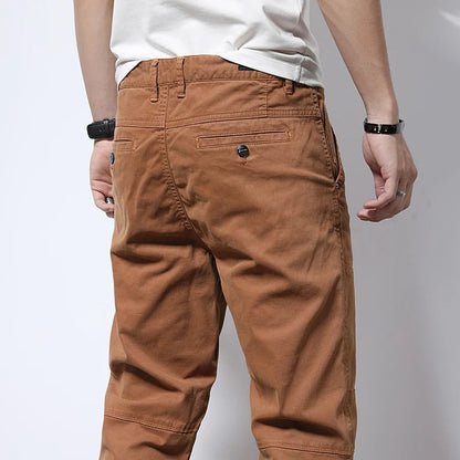 Men's Classic Cargo Jogger Pants with Zip Pockets