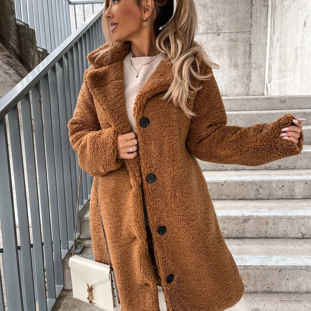 Women's Large Fleece Parka Jacket