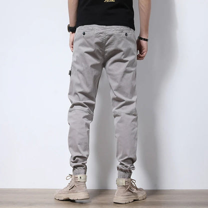 Men's Classic Cargo Jogger Pants with Zip Pockets