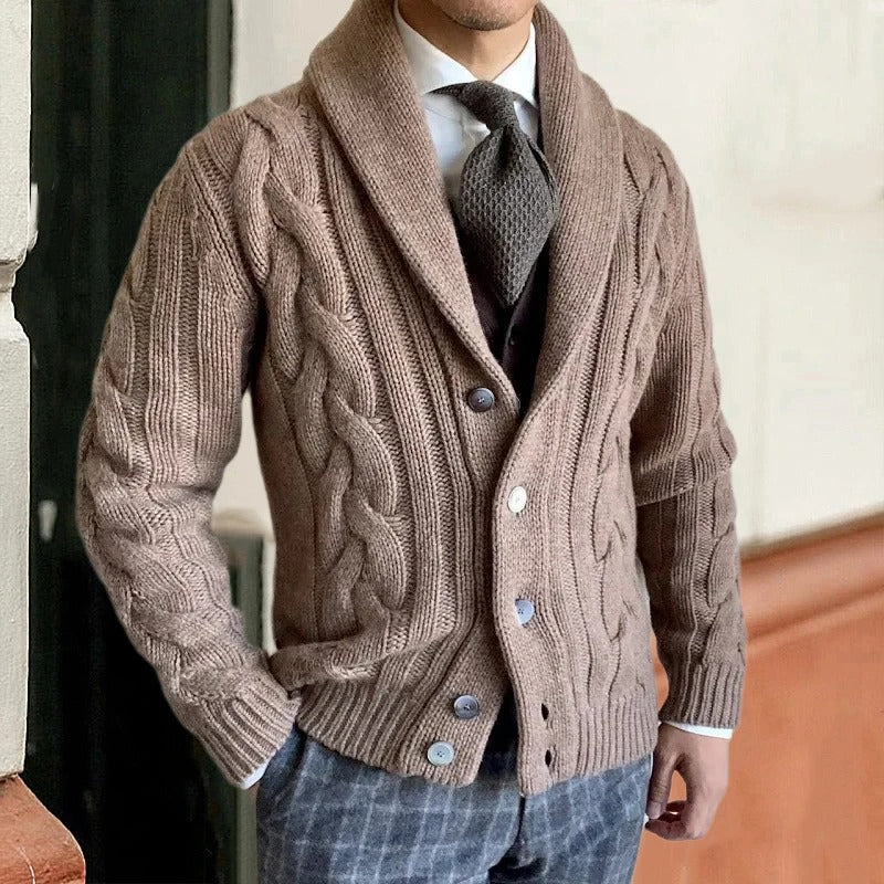 Traditional Fisherman Cable Knit Mens Sweater - OutfitLondon
