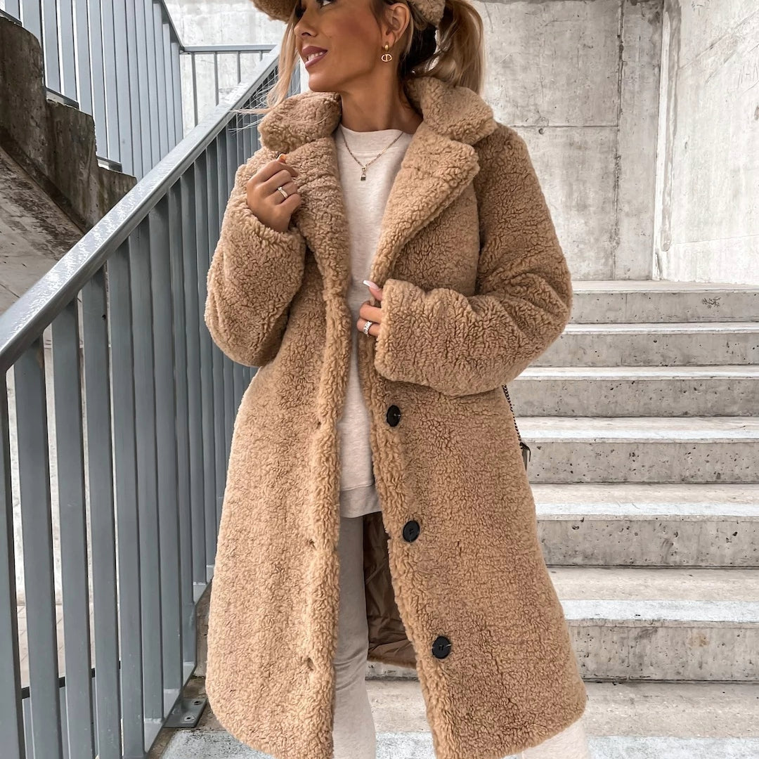 Women's Large Fleece Parka Jacket - OutfitLondon