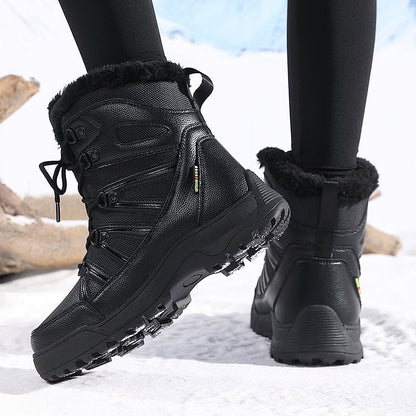 Warm Fuzzy Lace Up Ankle Boots for Women