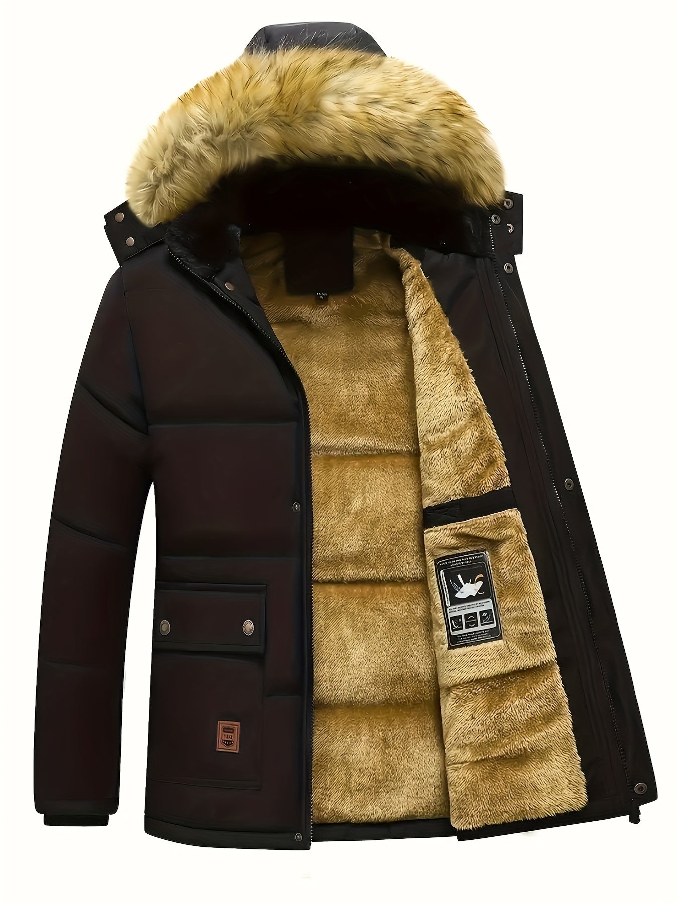 Insulated Water Resistant Mens Padded Coat Jacket
