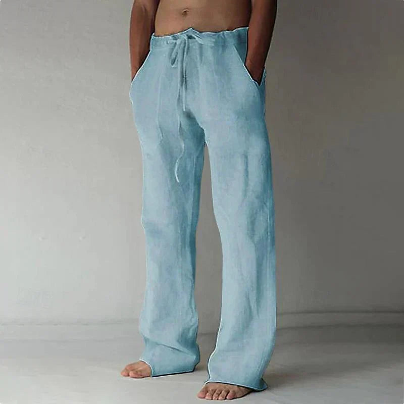 Relaxed Fit Mens Elastic Waist Pants