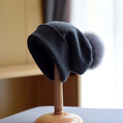 Soft Knit Pom Beanie | Fitted Winter Hat