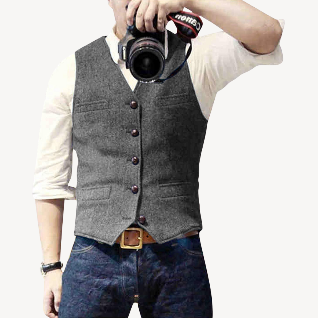 Classic Fitted Wool Waistcoat