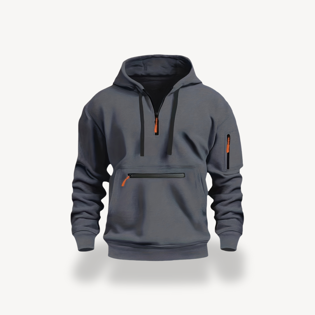 Comfortable Casual Zip Up Hooded Sweatshirt