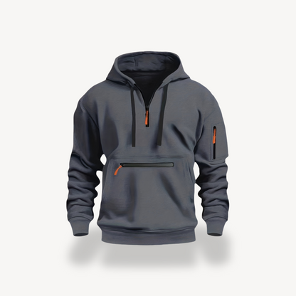 Comfortable Casual Zip Up Hooded Sweatshirt