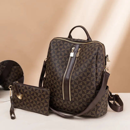 Practical Convertible Backpack Tote with Clutch