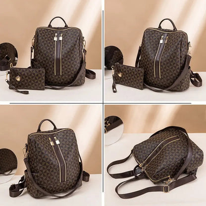 Practical Convertible Backpack Tote with Clutch