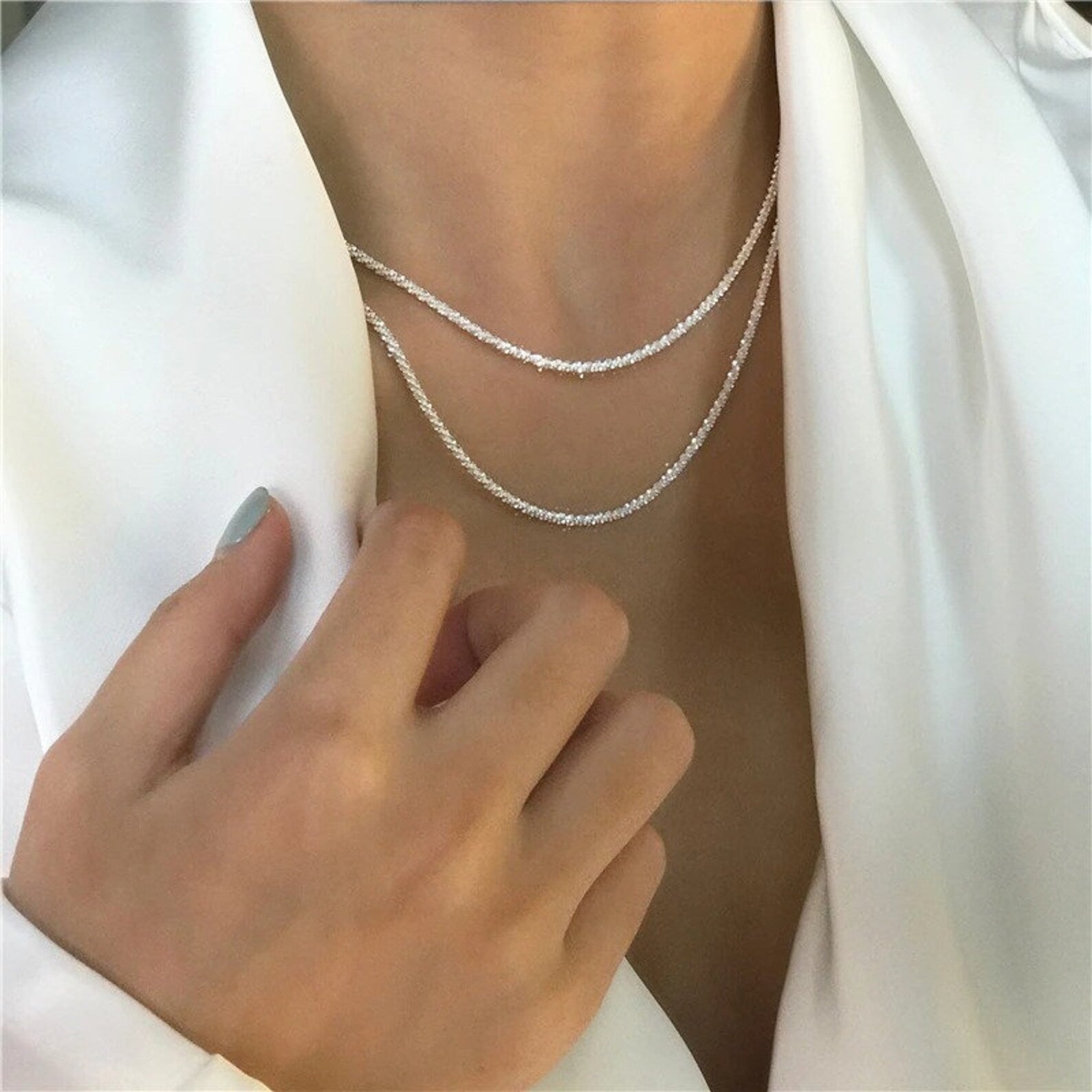 Classic Silver Star Pendant Necklace Set - OutfitLondon