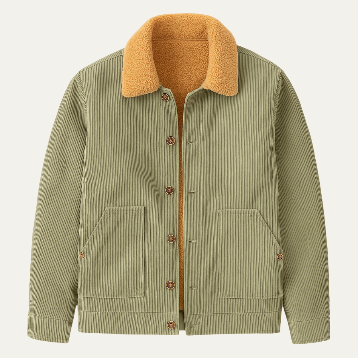 Warm Fleece Lined Men's Corduroy Trucker Jacket - OutfitLondon