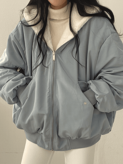 Women's Loose Fit Coat Jacket - OutfitLondon
