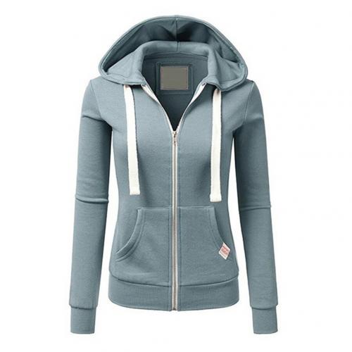 Warm Women's Fitted Zipper Hooded Jacket