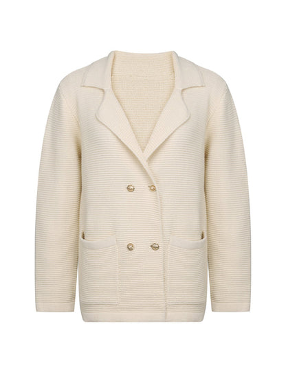Timeless Tan Ladies Tailored Jacket with Pockets - OutfitLondon