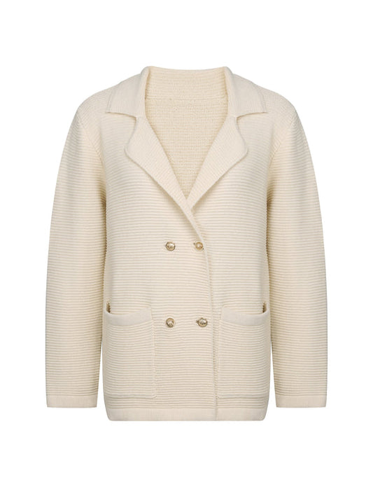 Timeless Tan Ladies Tailored Jacket with Pockets - OutfitLondon