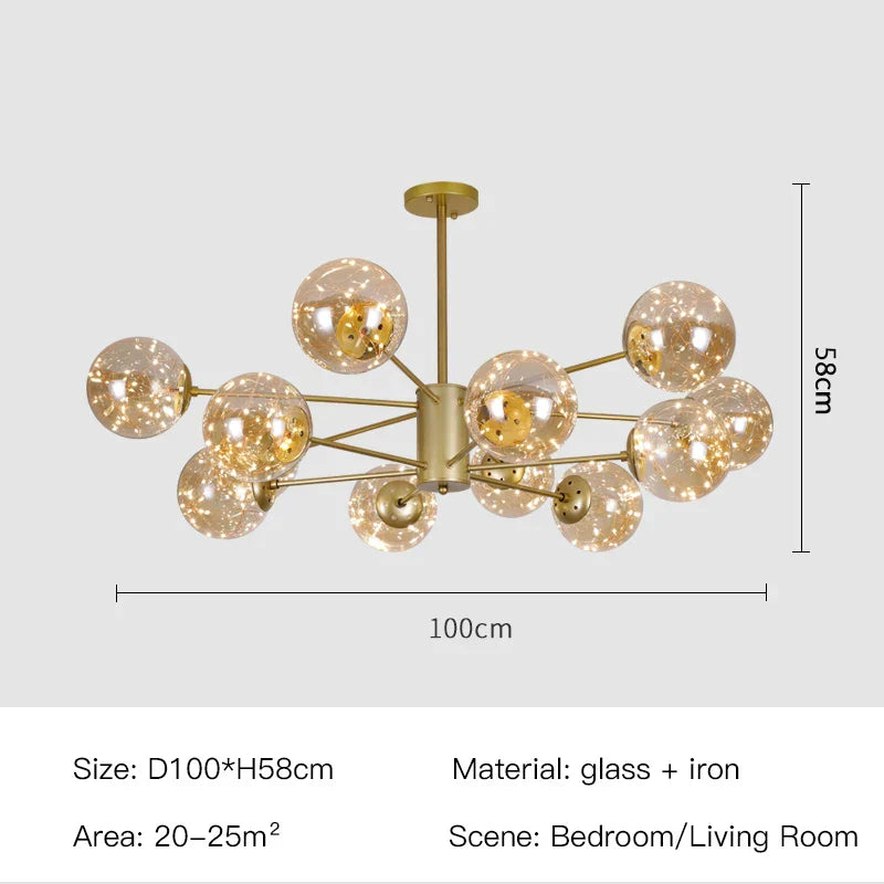 Luxury Crystal Hanging Light Chandelier Fixture