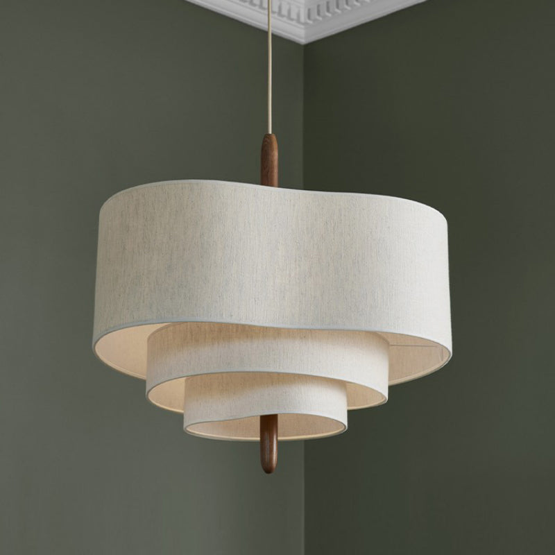 Elegant Textile Pendant Light with Soft Shade