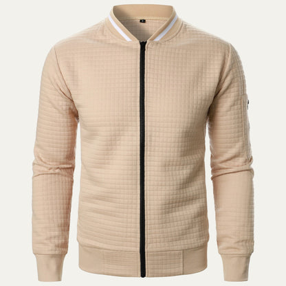 Men's Padded Grid Bomber Jacket - OutfitLondon