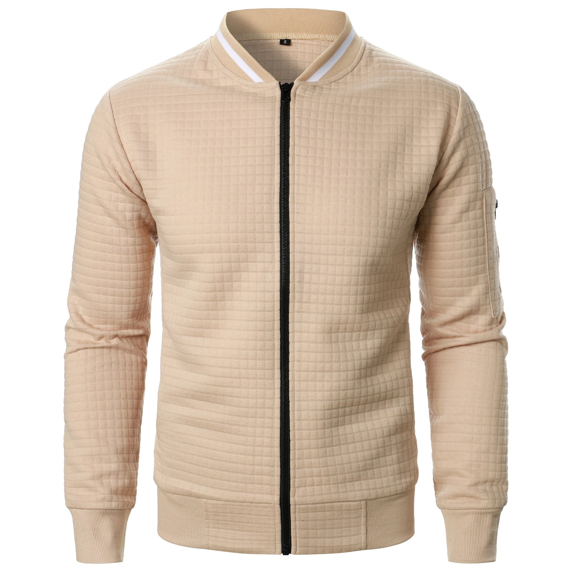 Classic Zip Up Mens Cotton Sweater - OutfitLondon