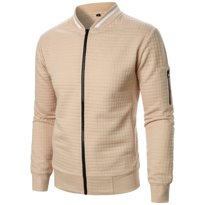 Classic Zip Up Mens Cotton Sweater