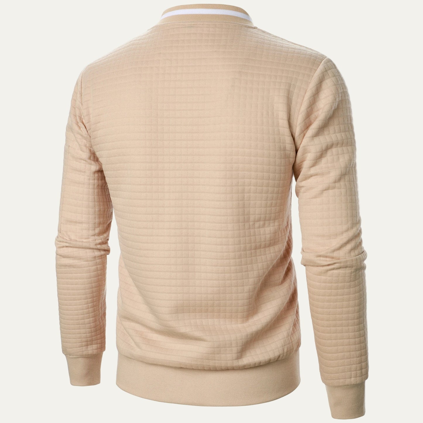 Men's Padded Grid Bomber Jacket