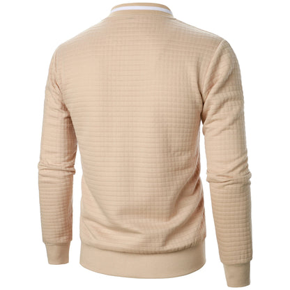 Classic Zip Up Mens Cotton Sweater