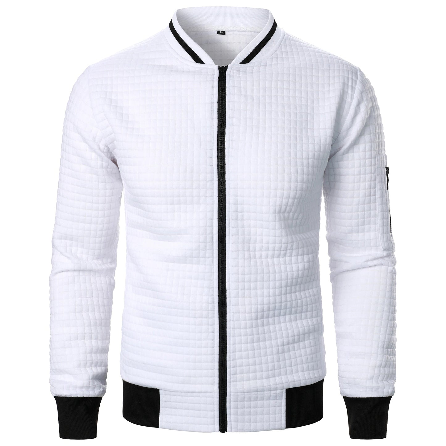 Classic Zip Up Mens Cotton Sweater
