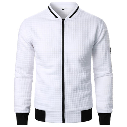Classic Zip Up Mens Cotton Sweater