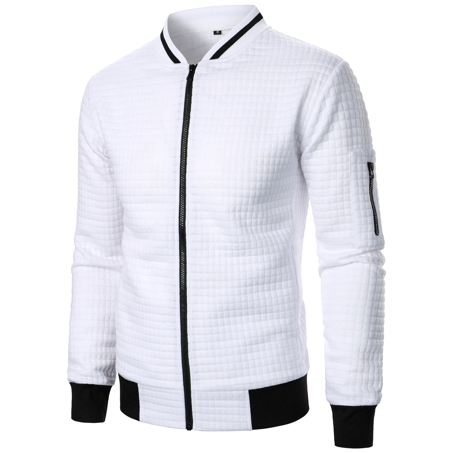 Classic Zip Up Mens Cotton Sweater